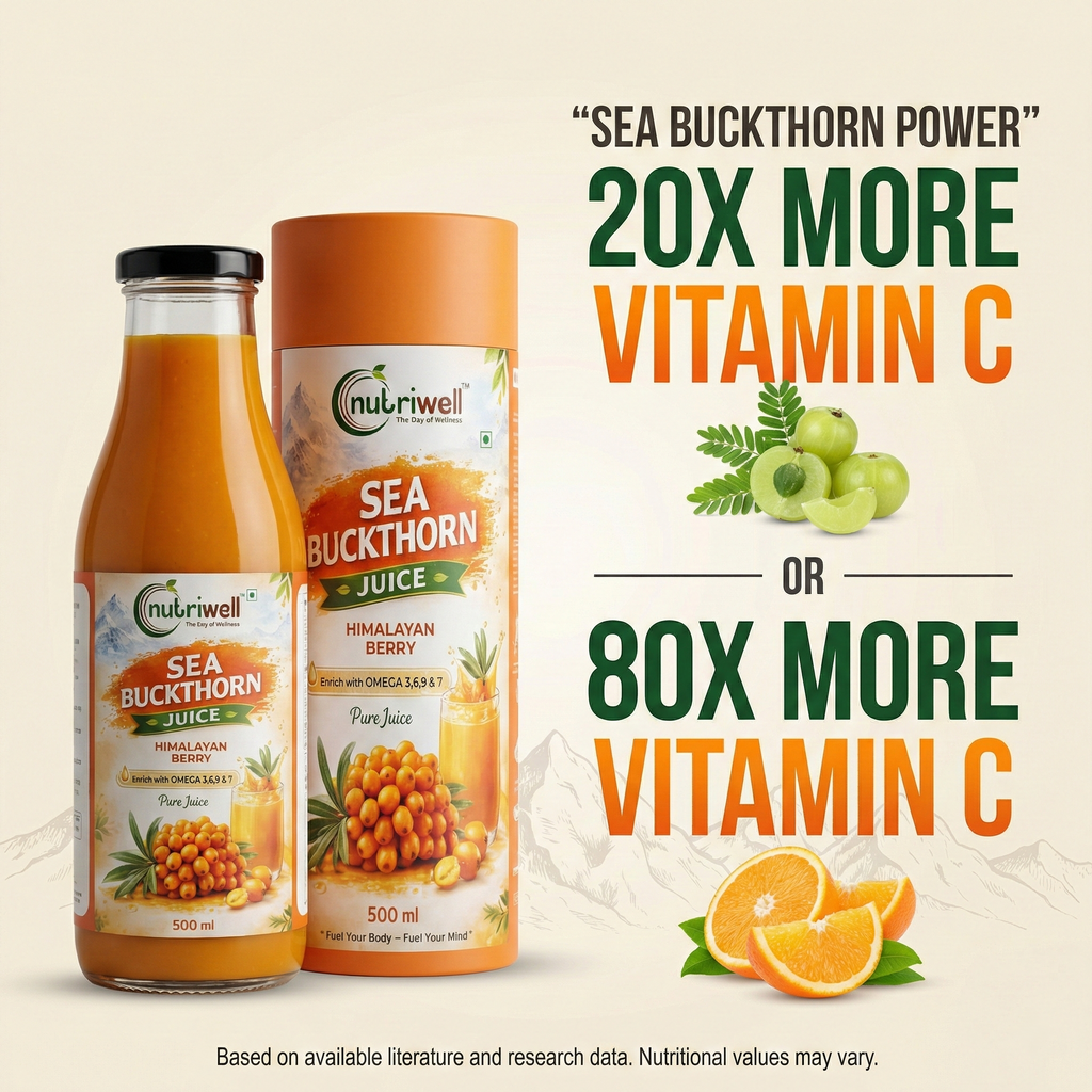 Sea Buckthorn Juice for Immunity, Diabetes & Skin Booster 500ml