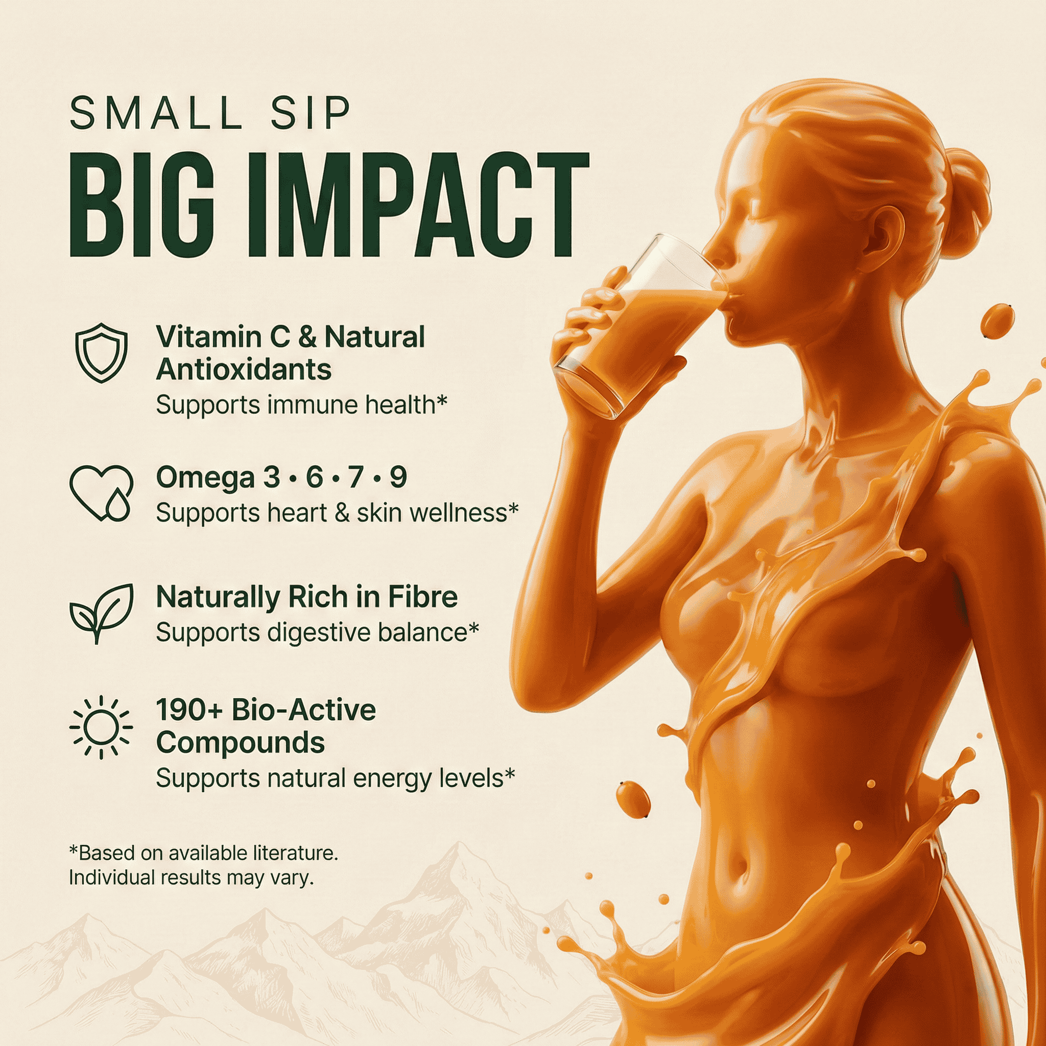 Sea Buckthorn Juice for Immunity, Diabetes & Skin Booster 300ml